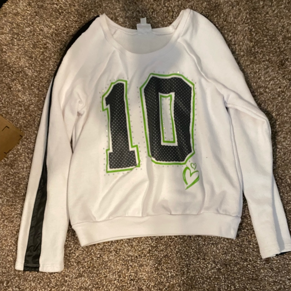 White, Green, and Black Child’s Sweater 🐸